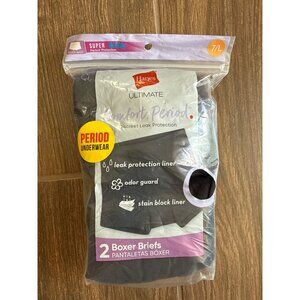 Hanes size 7 Ultimate Boxer Brief Super Comfort Period Protection Underwear